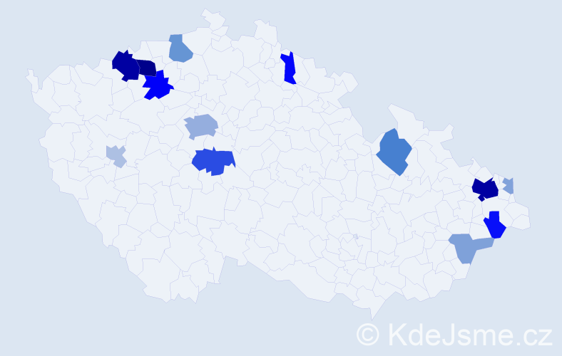 Příjmení: 'Levický', počet výskytů 39 v celé ČR