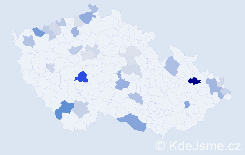 Příjmení: 'Nemeth', počet výskytů 61 v celé ČR