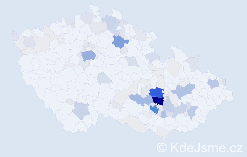 Příjmení: 'Zachoval', počet výskytů 382 v celé ČR