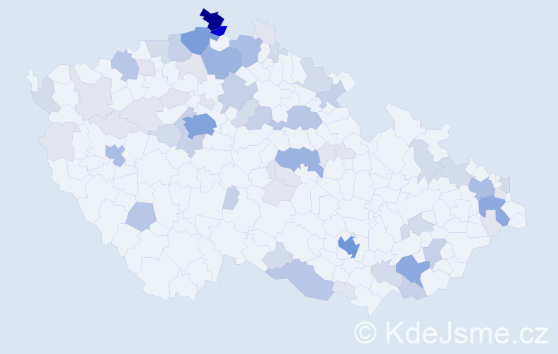 Příjmení: 'Hučková', počet výskytů 218 v celé ČR