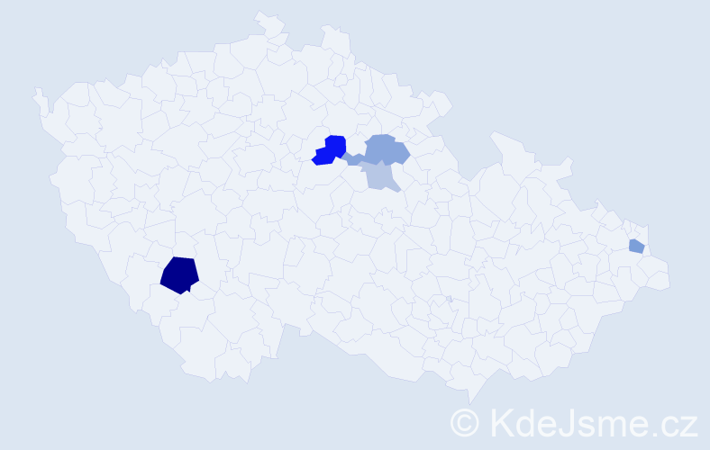 Příjmení: 'Matuská', počet výskytů 11 v celé ČR