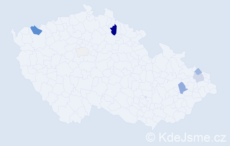 Příjmení: 'Landiga', počet výskytů 11 v celé ČR