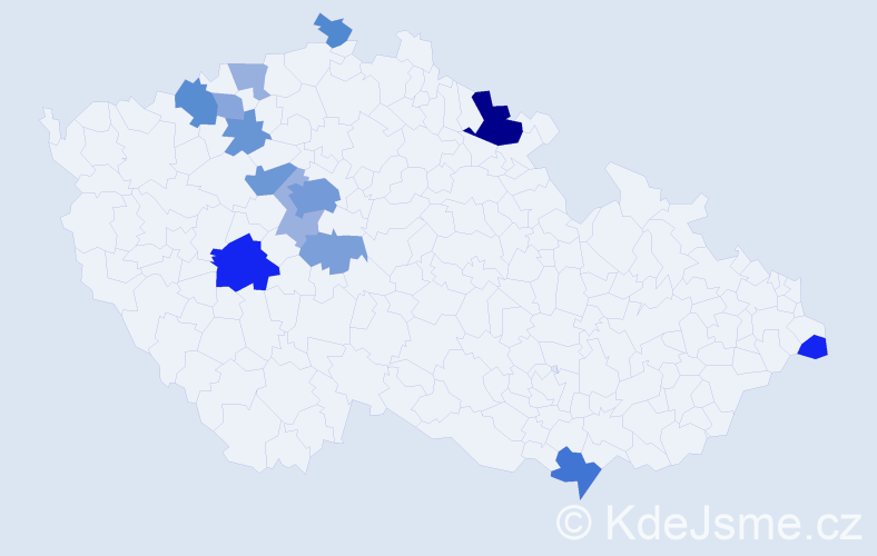 Příjmení: 'Hassmannová', počet výskytů 33 v celé ČR