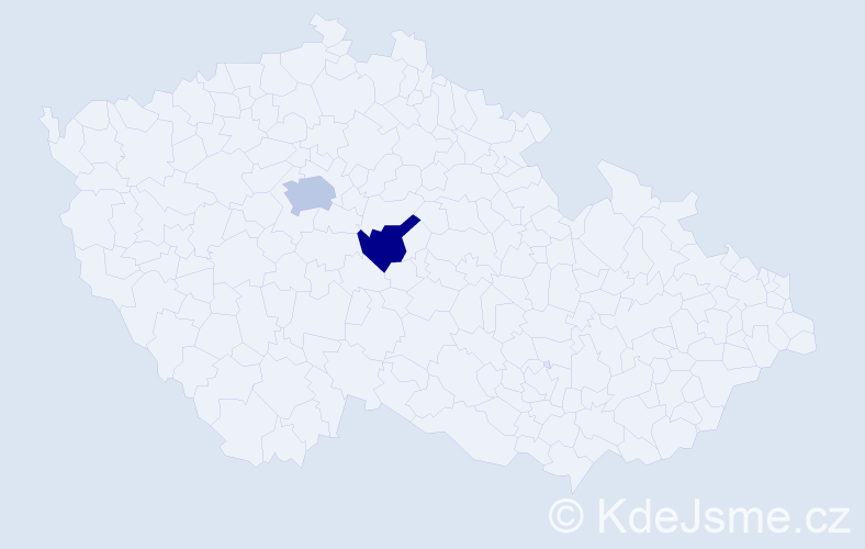 Příjmení: 'Racman', počet výskytů 5 v celé ČR