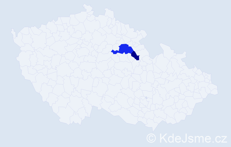 Příjmení: 'Menglér', počet výskytů 4 v celé ČR