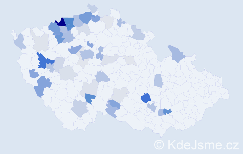 Příjmení: 'Loosová', počet výskytů 158 v celé ČR