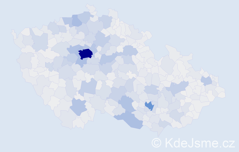 Příjmení: 'Veselý', počet výskytů 12942 v celé ČR