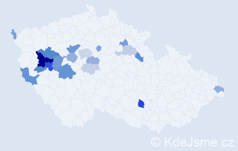 Příjmení: 'Komanec', počet výskytů 73 v celé ČR