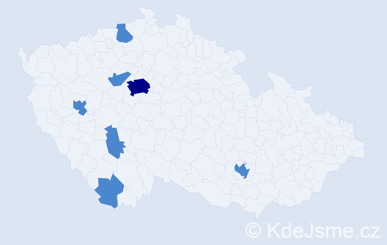 Příjmení: 'Shymanska', počet výskytů 9 v celé ČR