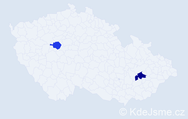 Příjmení: 'Laskiová', počet výskytů 3 v celé ČR