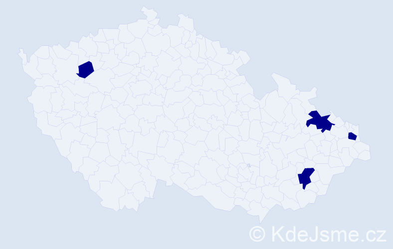 Příjmení: 'Pilatová', počet výskytů 4 v celé ČR