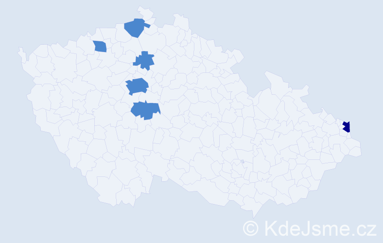 Příjmení: 'Nemčáková', počet výskytů 8 v celé ČR