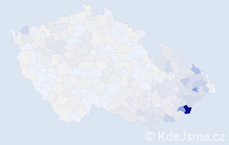 Příjmení: 'Fojtík', počet výskytů 2643 v celé ČR