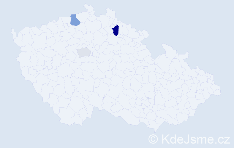 Příjmení: 'Khyla', počet výskytů 3 v celé ČR