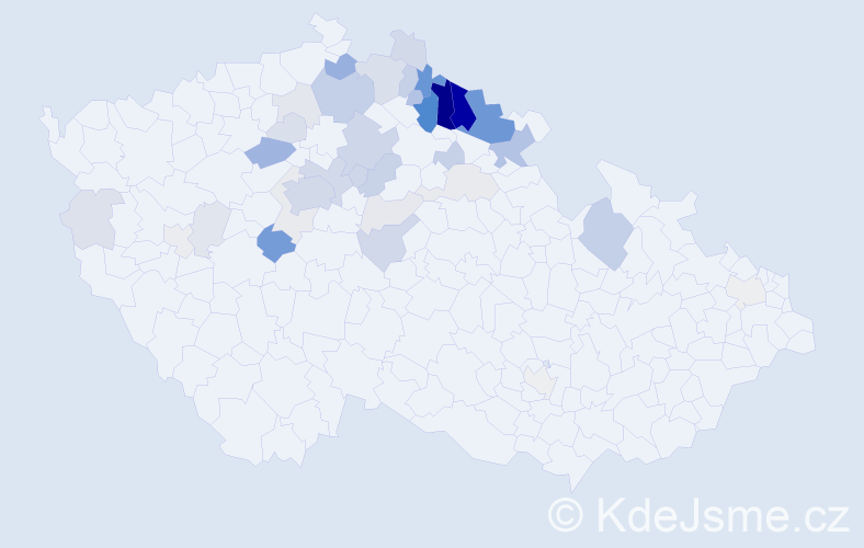 Příjmení: 'Bachtíková', počet výskytů 138 v celé ČR