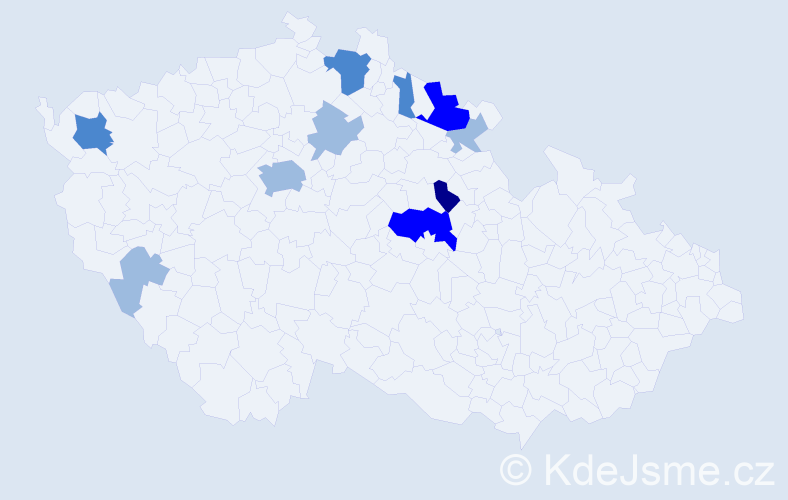Příjmení: 'Koliska', počet výskytů 20 v celé ČR