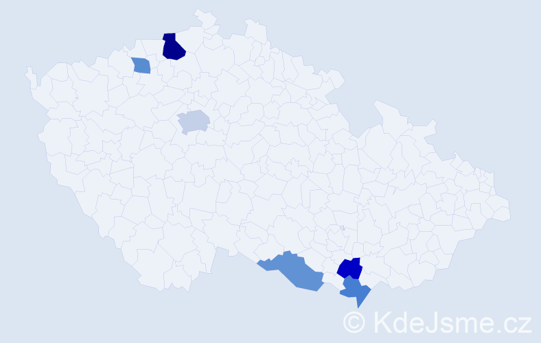 Příjmení: 'Kästnerová', počet výskytů 9 v celé ČR