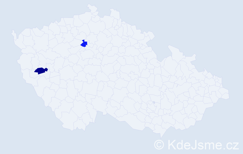 Příjmení: 'Zymák', počet výskytů 2 v celé ČR