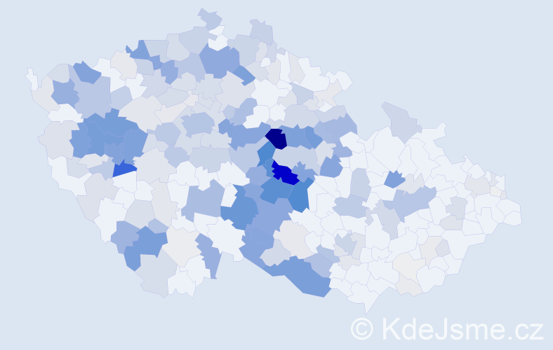 Příjmení: 'Kasal', počet výskytů 990 v celé ČR