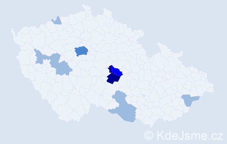 Příjmení: 'Papstová', počet výskytů 17 v celé ČR
