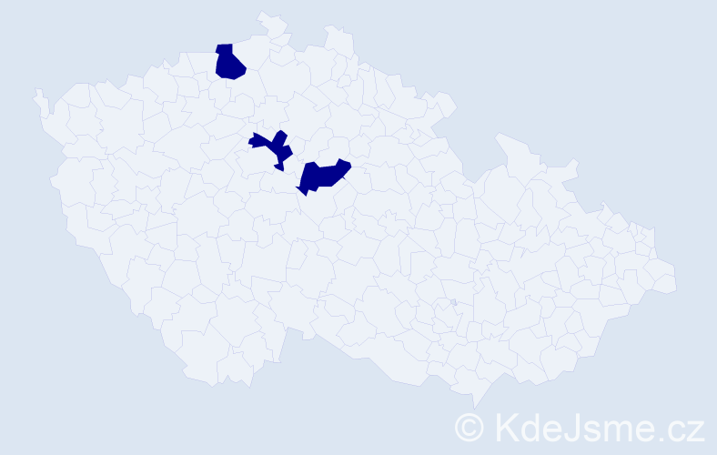 Příjmení: 'Kyhos', počet výskytů 6 v celé ČR