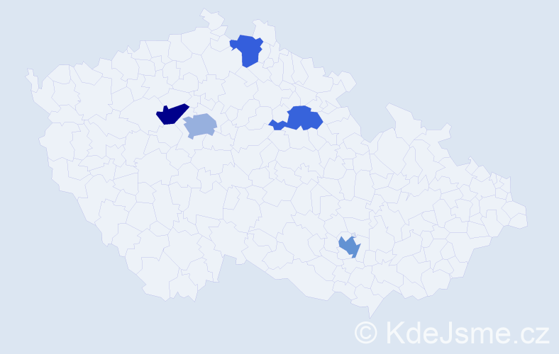 Příjmení: 'Heč', počet výskytů 14 v celé ČR