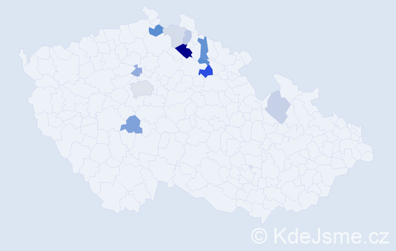 Příjmení: 'Krámská', počet výskytů 43 v celé ČR