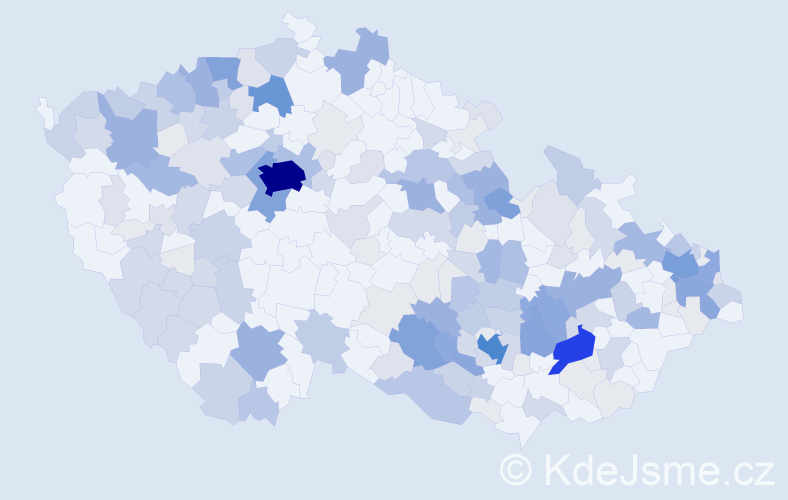 Příjmení: 'Valach', počet výskytů 680 v celé ČR