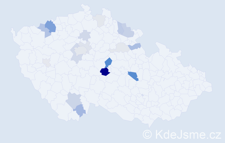 Příjmení: 'Misar', počet výskytů 44 v celé ČR