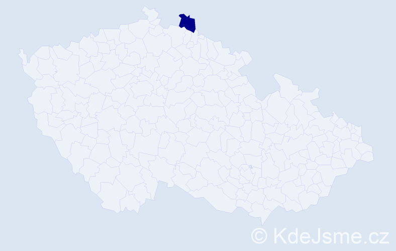 Příjmení: 'Belínová', počet výskytů 1 v celé ČR