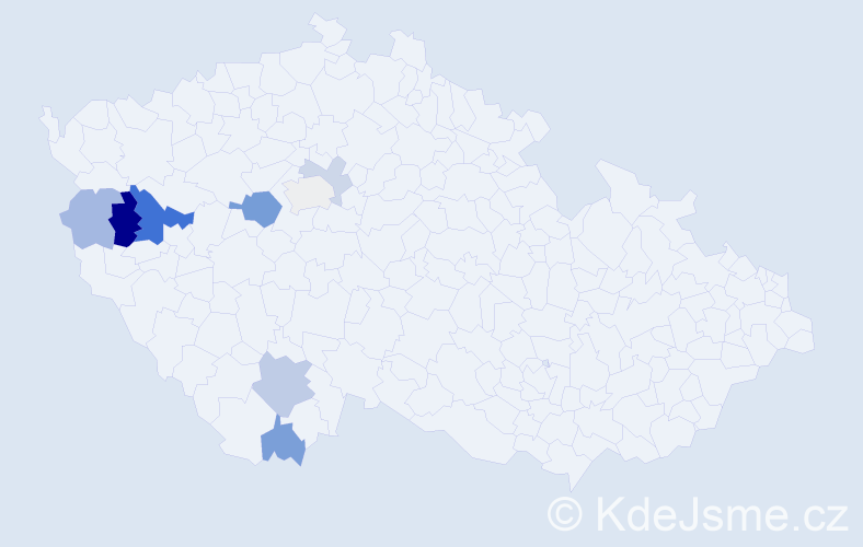 Příjmení: 'Čampula', počet výskytů 17 v celé ČR