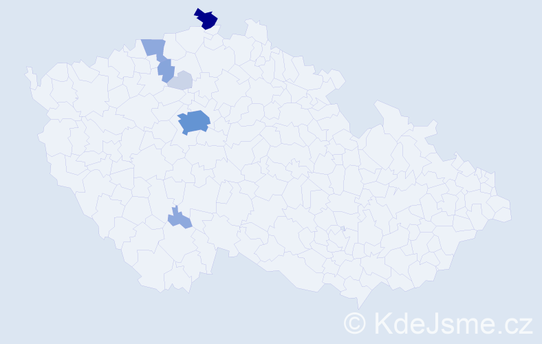 Příjmení: 'Diessner', počet výskytů 26 v celé ČR