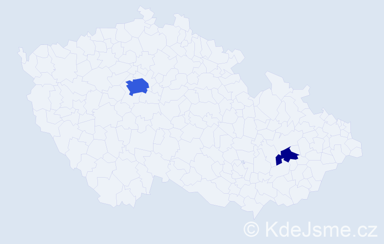 Příjmení: 'Mésl', počet výskytů 8 v celé ČR
