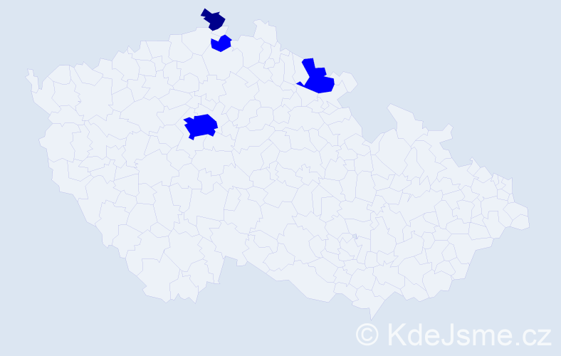 Příjmení: 'Syrochmanová', počet výskytů 5 v celé ČR