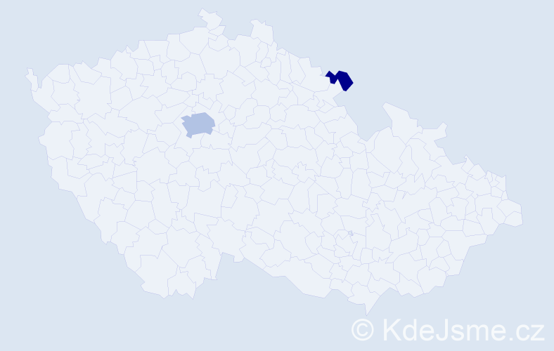 Příjmení: 'Juhanová', počet výskytů 6 v celé ČR