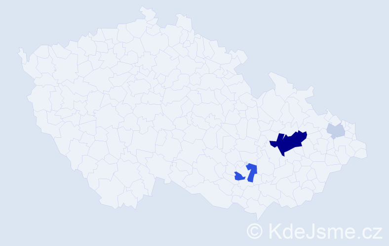 Příjmení: 'Loyka', počet výskytů 9 v celé ČR