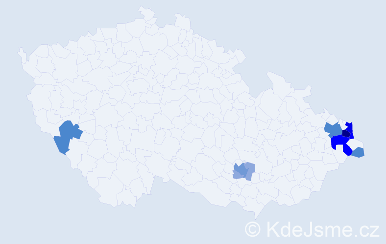 Příjmení: 'Palarczyková', počet výskytů 31 v celé ČR