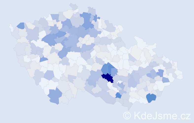 Příjmení: 'Bradáčová', počet výskytů 1202 v celé ČR