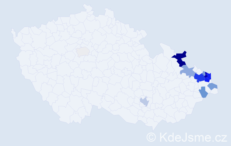 Příjmení: 'Tlolka', počet výskytů 49 v celé ČR