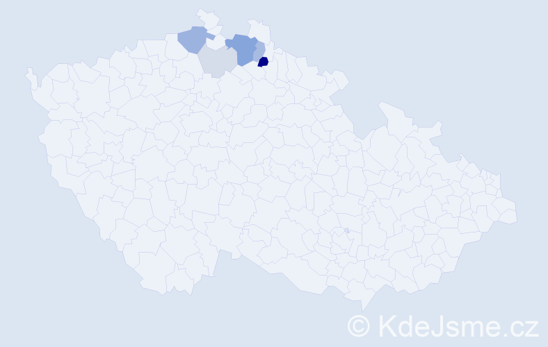 Příjmení: 'Vietze', počet výskytů 15 v celé ČR