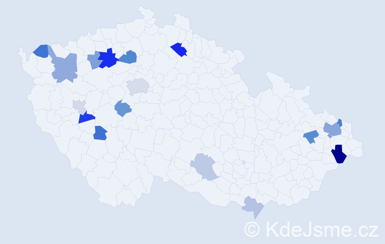 Příjmení: 'Illésová', počet výskytů 36 v celé ČR