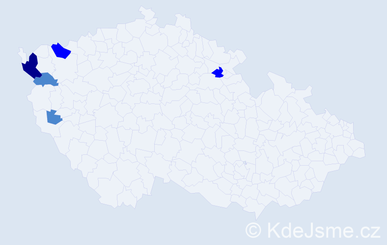 Příjmení: 'Kasenčák', počet výskytů 9 v celé ČR