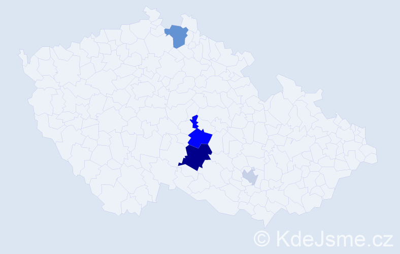 Příjmení: 'Ohnsorgová', počet výskytů 9 v celé ČR