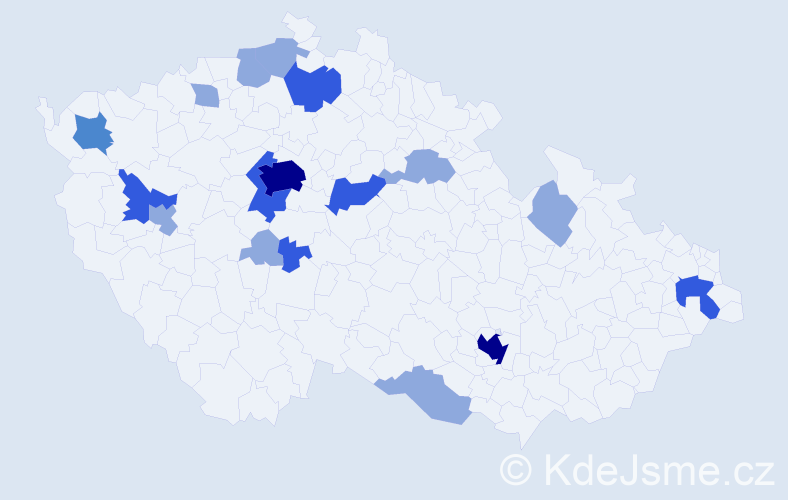 Příjmení: 'Phillips', počet výskytů 38 v celé ČR