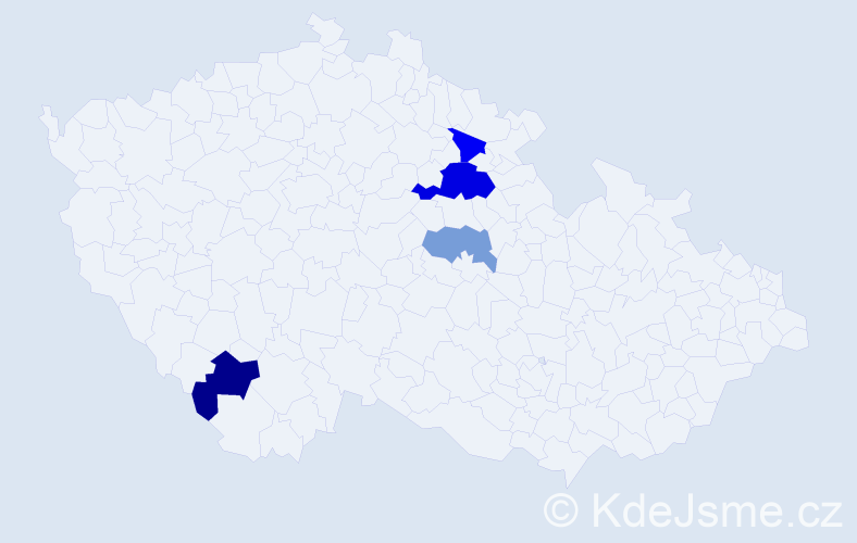 Příjmení: 'Parajová', počet výskytů 15 v celé ČR