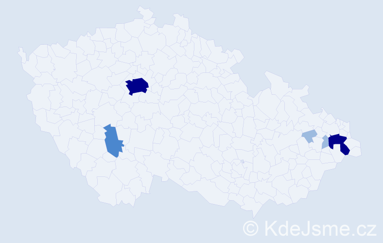 Příjmení: 'Mikušiak', počet výskytů 12 v celé ČR