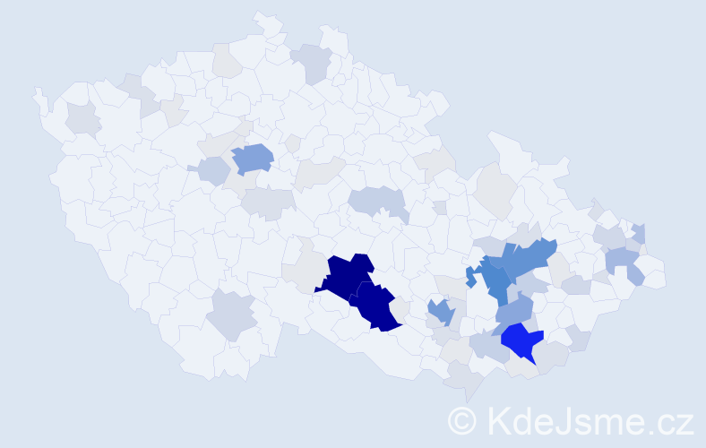 Příjmení: 'Vrtal', počet výskytů 290 v celé ČR