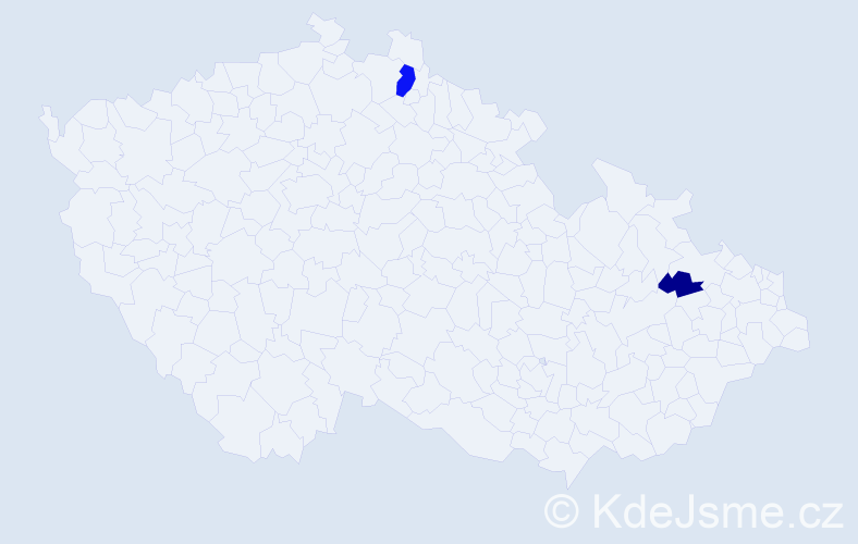 Příjmení: 'Kolnik', počet výskytů 4 v celé ČR