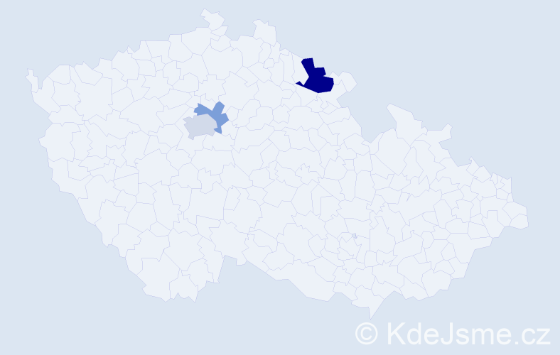 Příjmení: 'Koščál', počet výskytů 6 v celé ČR