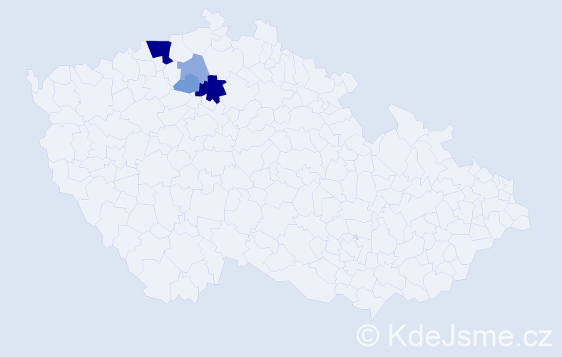 Příjmení: 'Bryslivec', počet výskytů 15 v celé ČR